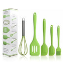 Kit Utensílios em Silicone Antiaderente Resistente ao Calor (5un)
