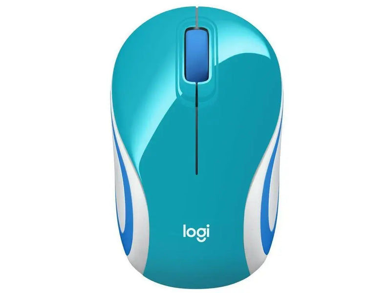 Mouse Sem Fio Logitech M187 Nano USB Portátil 1000DPI Aqua Bright