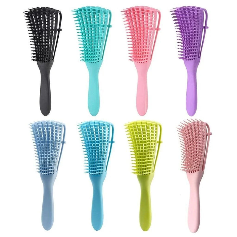 Escova Pente Polvo Octopus Brush para Cabelos Cacheados