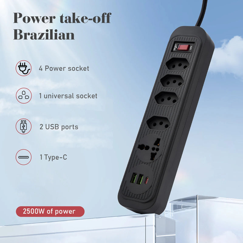 Tomada de Extensão USB - Interruptor mestre liga/desliga