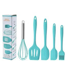 Kit Utensílios em Silicone Antiaderente Resistente ao Calor (5un)