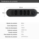 Tomada de Extensão USB - Interruptor mestre liga/desliga