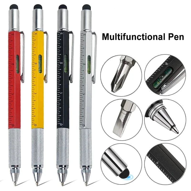 Caneta Multifuncional - 7 em 1 - Alta Qualidade