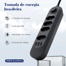 Tomada de Extensão USB - Interruptor mestre liga/desliga