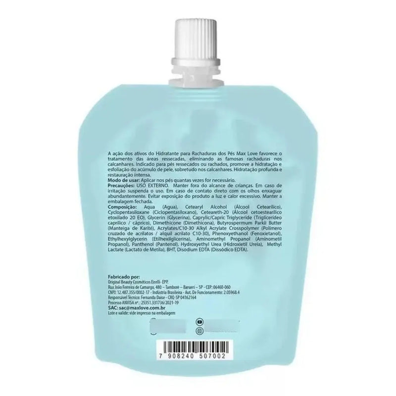 Kit Creme Hidratante Mãos Luvas Silicone e Pés Rachados -Max Love