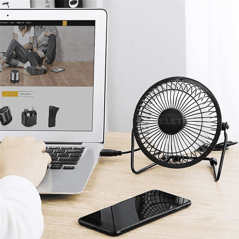 Mini Ventilador Portátil USB de Alta Qualidade - Ultra silencioso Ajustável