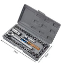 Jogo de Soquetes com Catraca 40 Peças em Estojo