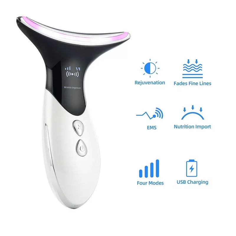 Massageador ION de Lifting Facial Redutor de Papada, LED - Rejuvenescimento e Antirrugas