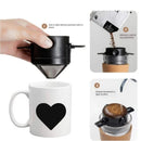 Mini Filtro de Café Portátil Dobrável Reutilizável Suporte Drip Café
