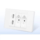 Tomada Dupla 10a + USB -Espelho Alto Padrão