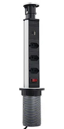 Adaptador de Tomada em  Torre, USB Plugue Tomada e USB.