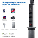 Adaptador de Tomada em  Torre, USB Plugue Tomada e USB.