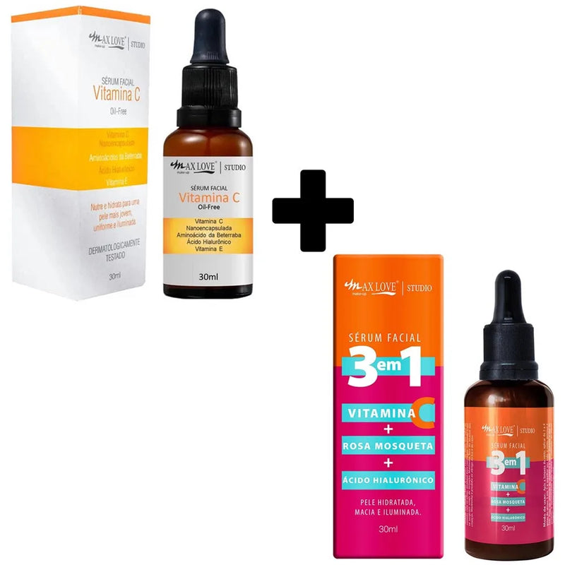 Vitamina C+Facial Sérum 3 em 1 - Max Love