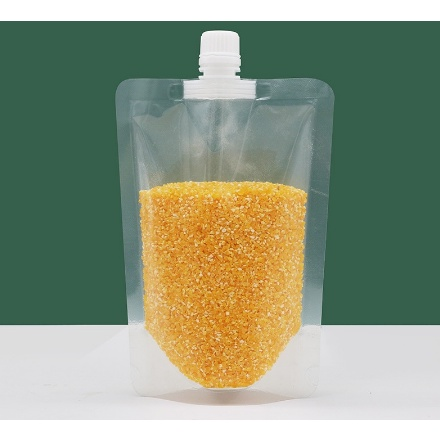 Kits Sacola De Armazenamento De Grãos Transparente Auto-Suportante Para Bocal Arroz Cereais Selados