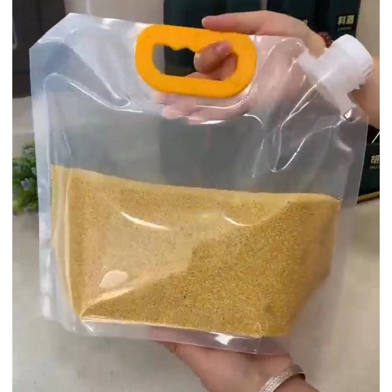 Kits Sacola De Armazenamento De Grãos Transparente Auto-Suportante Para Bocal Arroz Cereais Selados