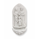 Pia Água Benta Sagrada Família Parede Resina 17cm Decoração Porta Casa Proteção Parede Benção Altar