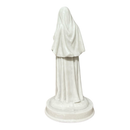 Imagem Santa Rita Resina Maciça Branca Presente Decorativo Devoção Fé Igreja Capela Casa Oração