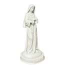 Imagem Santa Rita Resina Maciça Branca Presente Decorativo Devoção Fé Igreja Capela Casa Oração