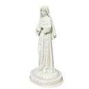 Imagem Santa Rita Resina Maciça Branca Presente Decorativo Devoção Fé Igreja Capela Casa Oração