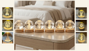 Luminária Religiosa Nossa Senhora Aparecida Cristal Bola 3D LED Abajur De Mesa Com Base Madeira Fé Decoração Católico