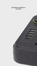 Extensão Elétrica 2m com USB e Interruptor Mestre | Mais Segurança para sua Casa