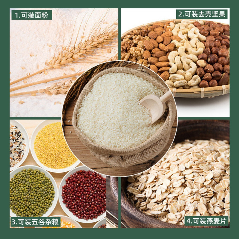 Kit 5 Sacos Para Armazenamento de Alimentos e Grãos 